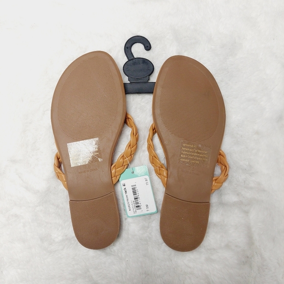 New Bundle of 2 Abound Frannie Brown/ Pink Braided Slip On Sandal S228 - Picture 4 of 11